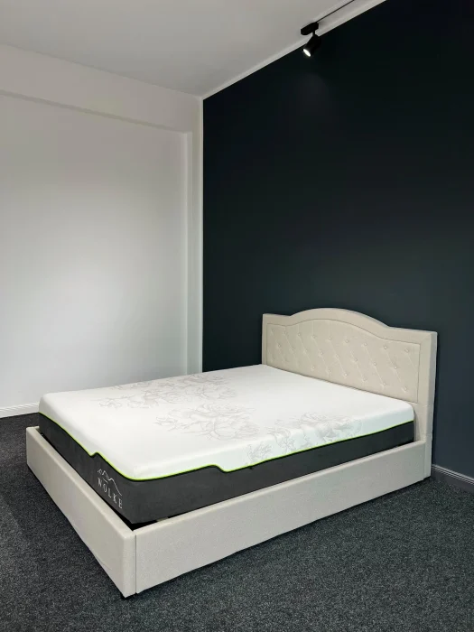 Pat Terasino cu sertare 160x200 cm Tapitat Catifea Roz [5]
