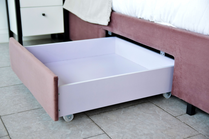 Pat Terasino cu 4 sertare 180x200 cm Tapitat Catifea Gri [7]