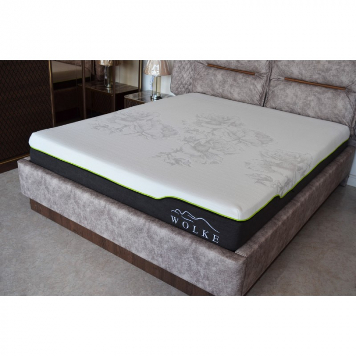 Pat Belmonde Lada Depozitare 180x200 cm Gri + Saltea Wolke Memory Cooling Gel 180x200x25cm [11]