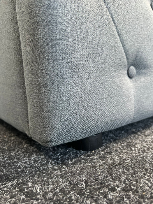 Pat Bravo 180x200 cm Lada Depozitare Tapitat Stofa Gri Somiera Inclusa [9]