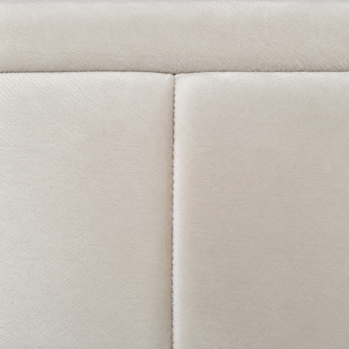 Pat Daily 160x200 cm Lada Depozitare Tapitat Catifea Nuanta Crem Somiera Inclusa (cod BF18-01) [3]
