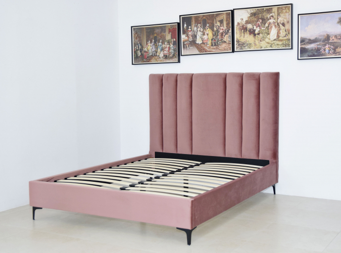 Pat Deja Vu 160x200 cm Tapitat Catifea Beige [2]