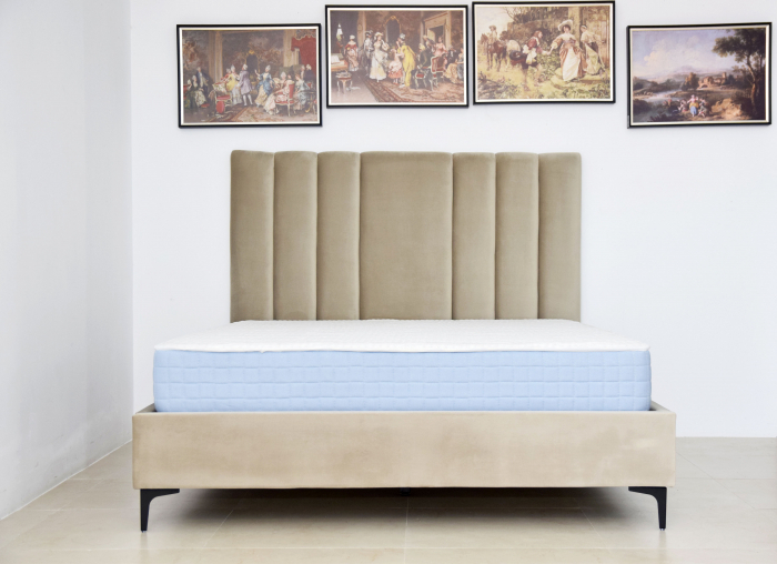 Pat Deja Vu 160x200 cm Tapitat Catifea Beige [6]