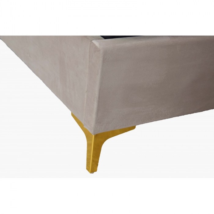 Pat Elegance 160x200 cm Tapitat Catifea Camel [5]