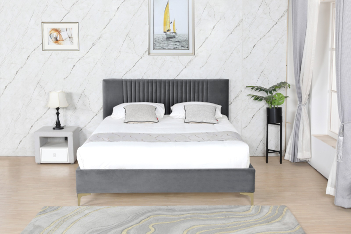 Pat Elegance 180x200 cm Tapitat Catifea Camel [2]