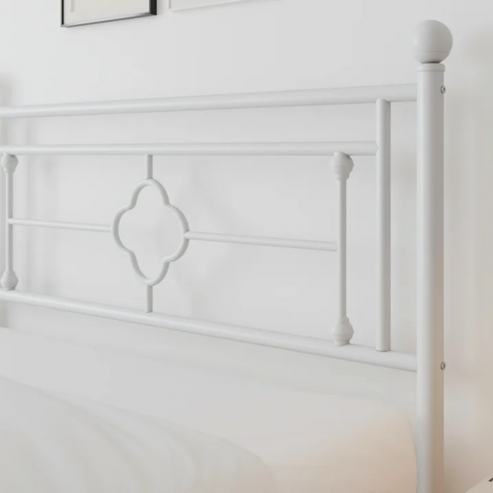 Pat Home Metalic 160x200 cm Nuanta Alb Somiera Inclusa MB26 [2]