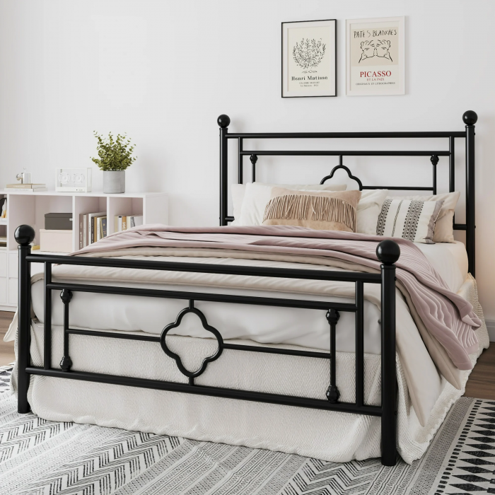Pat Home Metalic 160x200 cm Nuanta Negru Somiera Inclusa MB26 [2]