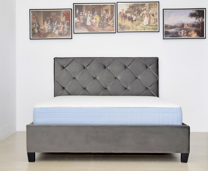 Pat Hypnotic 180x200 cm Tapitat Catifea Bej [2]