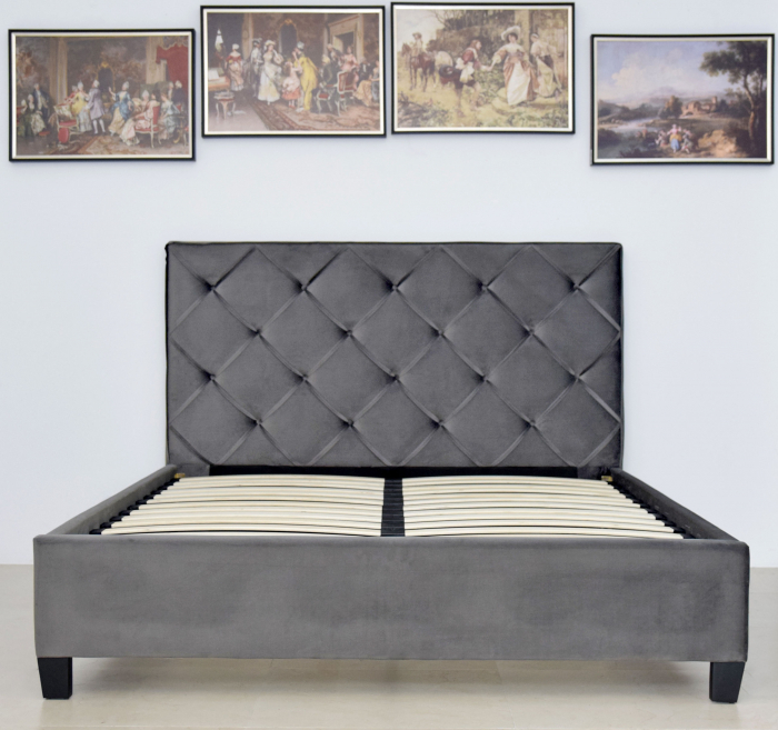 Pat Hypnotic 180x200 cm Tapitat Catifea Bej [4]