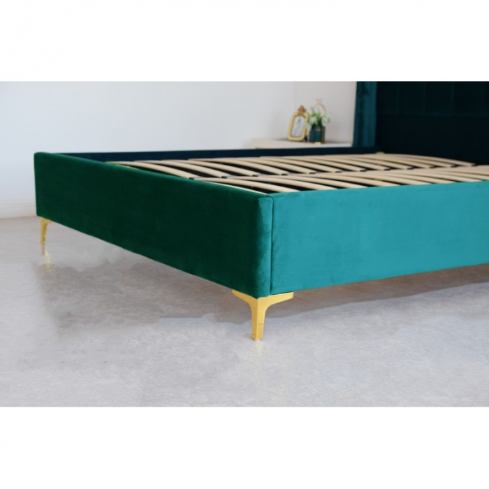 Pat Laguna 180x200 cm Tapitat Catifea Verde [4]