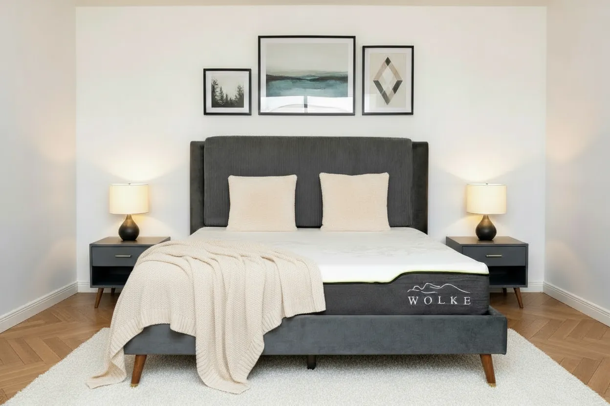 Pat Lyra 160x200 cm Tapitat Catifea Gri Somiera Inclusa Ml 2432 [3]