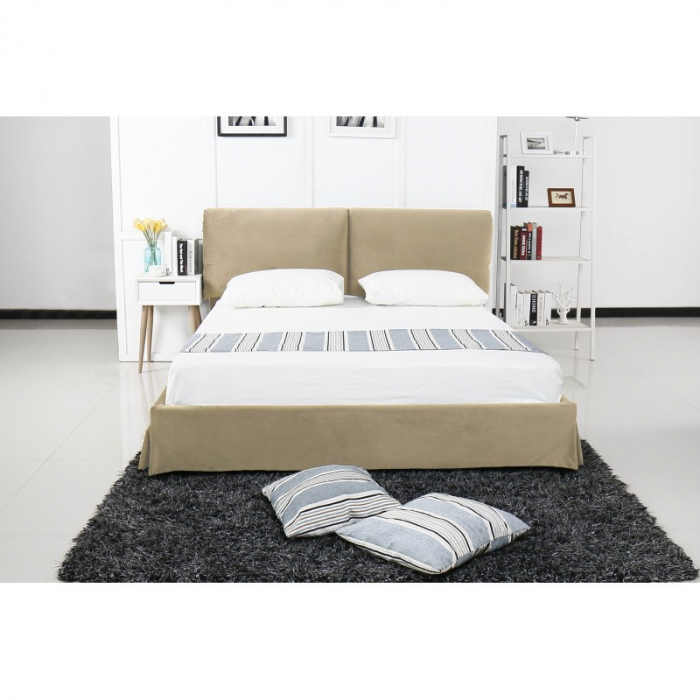 Pat Majestic 160x200 cm Tapitat Catifea Camel [2]