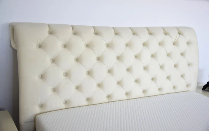 Pat Misterio 180x200 cm Crem + Saltea Wolke Memory Confortable Airflow 180x200x30 cm [8]