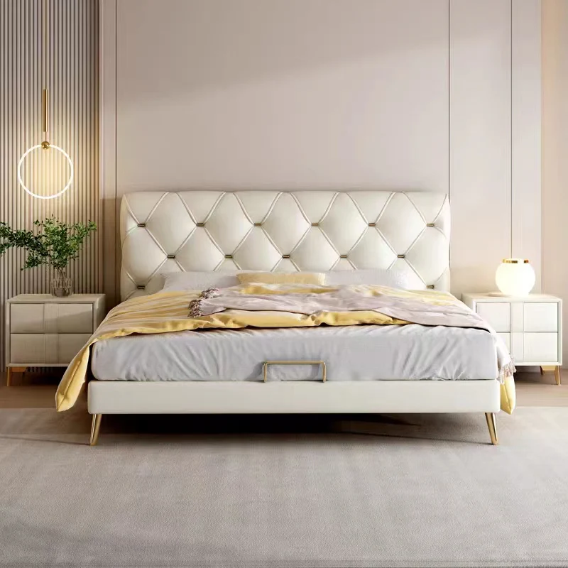 Pat Myra 160x190 cm Tapitat Catifea Nuanta Crem Somiera Inclusa (cod RC80) [2]