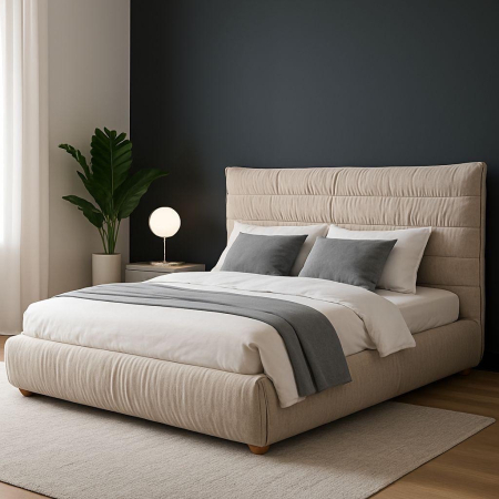 Pat Prestige 160x200 Lada de Depozitare Tapitat Sofa Gri (cod:ML2514) [2]
