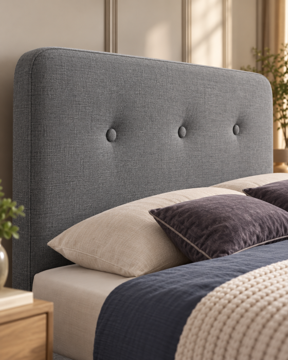 Pat Replay 160x200 cm Tapitat Stofa Dark Grey Somiera Inclusa ML1721 [4]