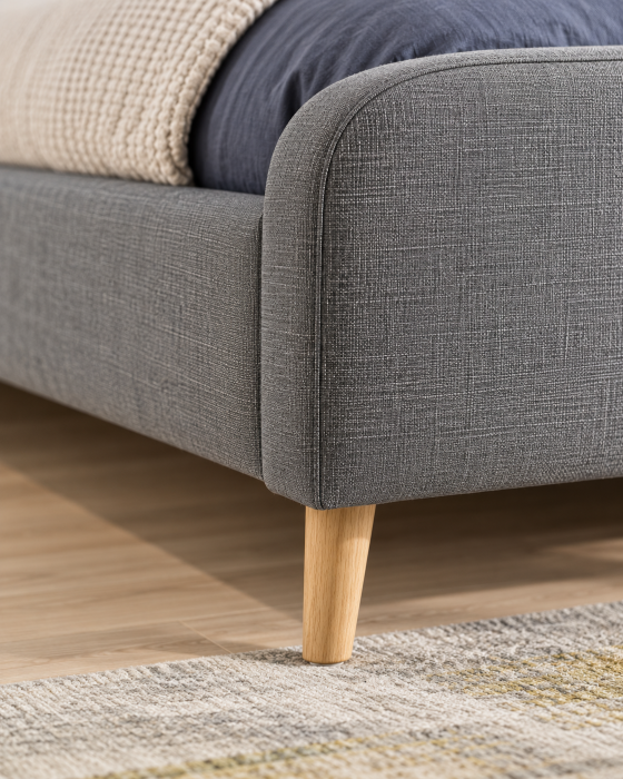 Pat Replay 160x200 cm Tapitat Stofa Dark Grey Somiera Inclusa ML1721 [3]