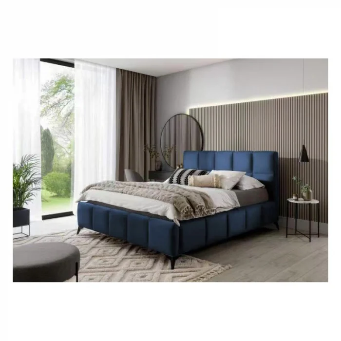 Pat Rubik 160x200 cm Tapitat Catifea Crem Somiera Inclusa ( COD ML 2223-HLR-01) [1]
