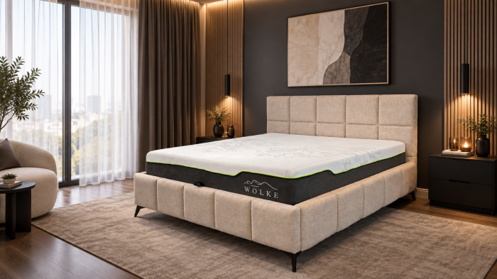 Pat Rubik 160x200 cm Tapitat Catifea Crem Somiera Inclusa (cod ML2223-01) [3]