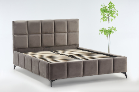 Pat Rubik 180x200 cm Tapitat Catifea Crem Somiera Inclusa  Marketmob [2]