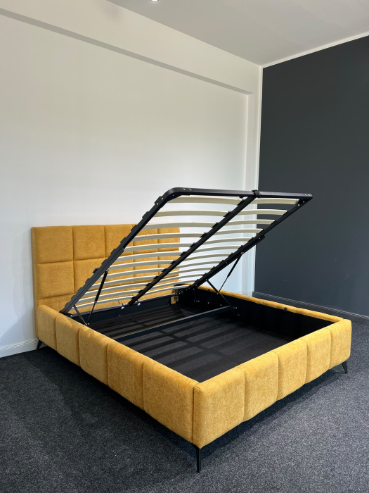 Pat Rubik 180x200 cm Tapitat Catifea Crem Somiera Inclusa  Marketmob [6]