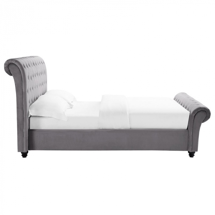 Pat Silver 160x200 cm Tapitat Catifea Dark Grey [4]