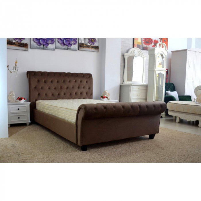 Pat Silver 160x200 cm Tapitat Catifea Dark Grey [2]