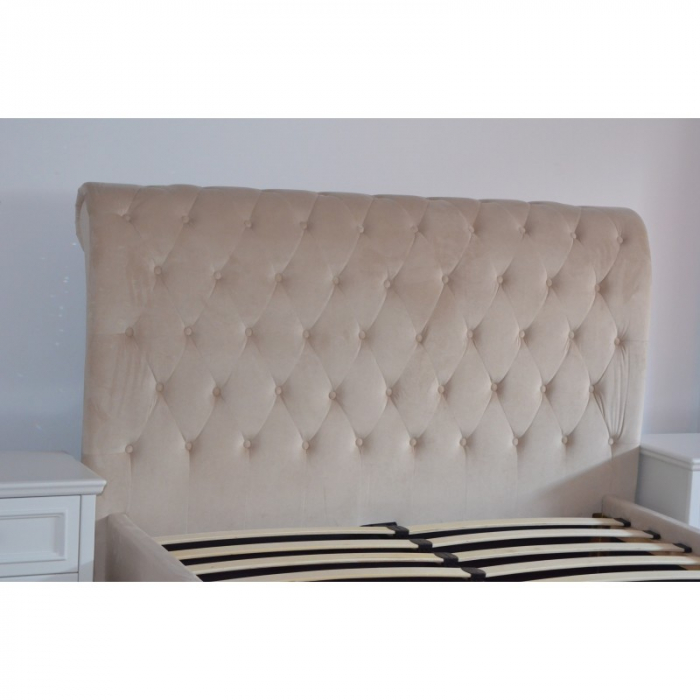 Pat Silver 180x200 cm Tapitat Catifea Taupe [5]