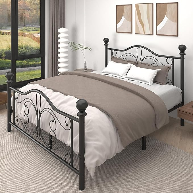 Pat Timeless Metalic 160x200 cm Nuanta Negru Somiera Inclusa MB22 [2]