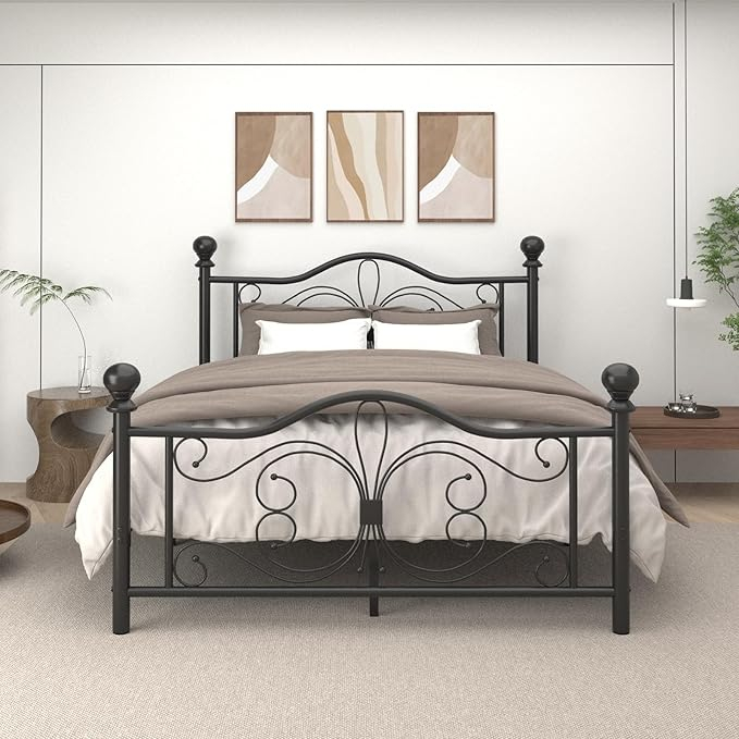 Pat Timeless Metalic 160x200 cm Nuanta Negru Somiera Inclusa MB22 [1]
