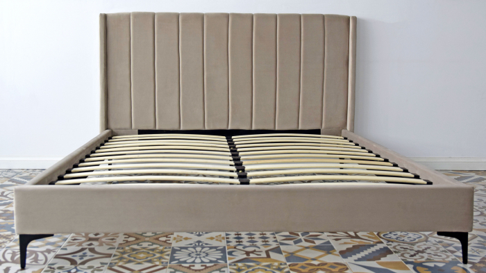 Pat Tossino 160x200 cm Tapitat Catifea Gri Somiera Inclusa (cod L17) [2]