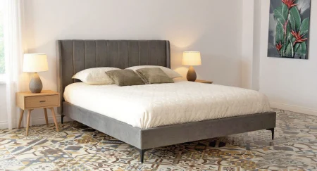 Pat Tossino 160x200 cm Tapitat Catifea Nuanta Ivory Somiera Inclusa (cod:L17-01-ivory) [3]