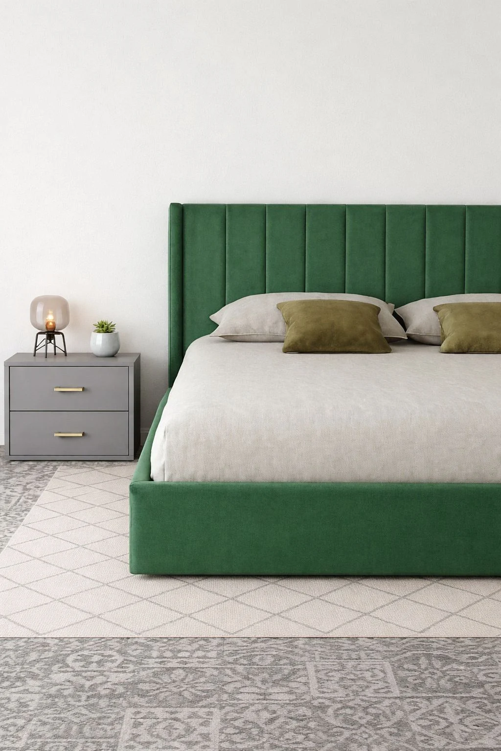 Pat Tossino 160x200 cm Tapitat Catifea Nuanta Ivory Somiera Inclusa (cod:L17-01-ivory) [3]