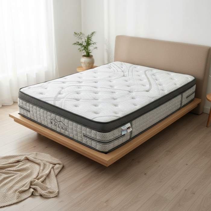 Pat Vida 4 Sertare 180x200 + Saltea Wolke Arcuri Pocket + Memory Gel 183x203x32 cm [2]