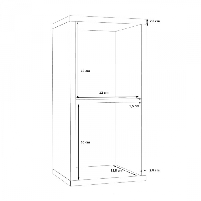 Raft Mauro 39.5x73x33 cm Nuanta Alb [5]