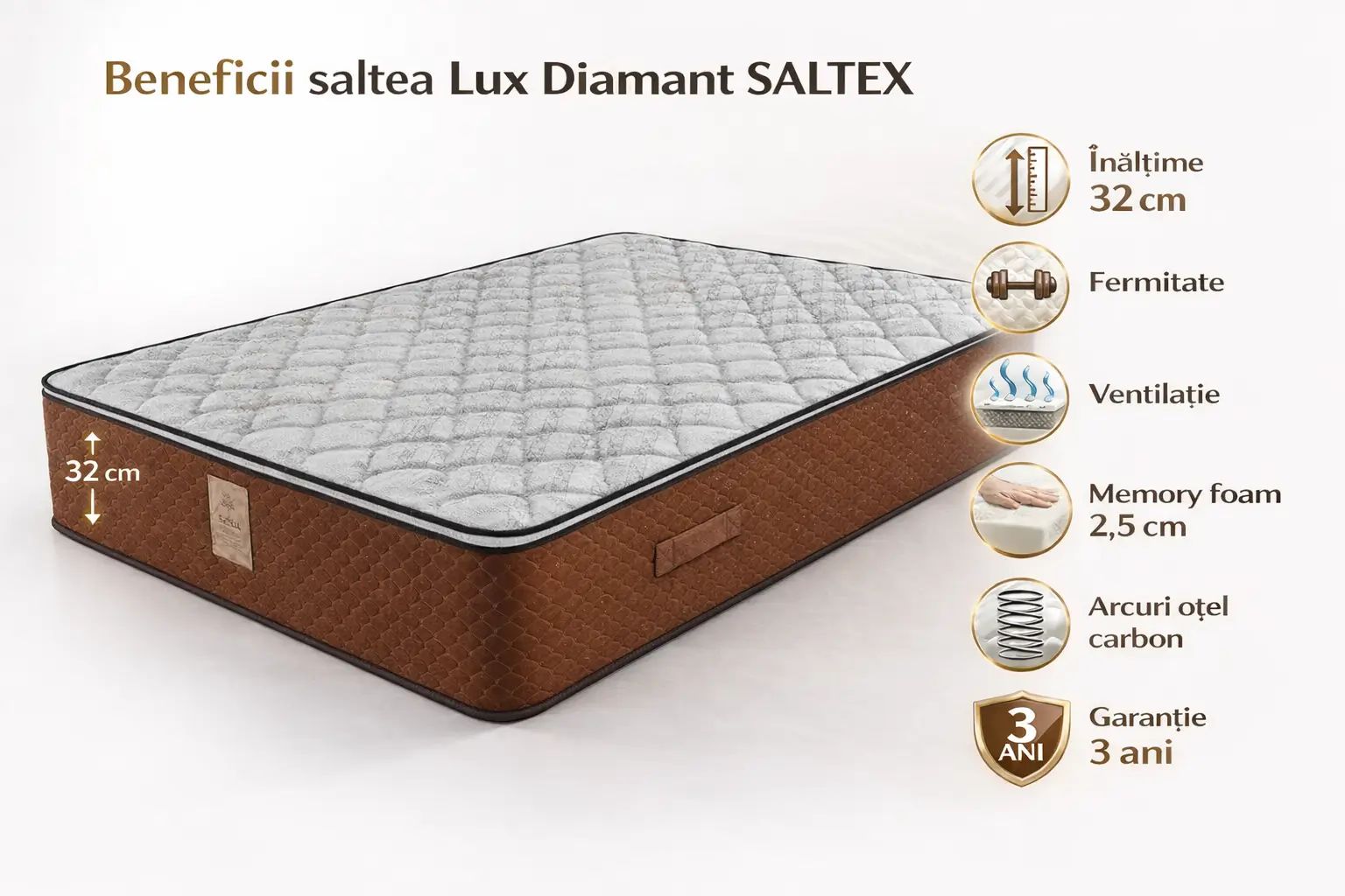 Saltea Lux Diamant 180x200 SALTEX [4]