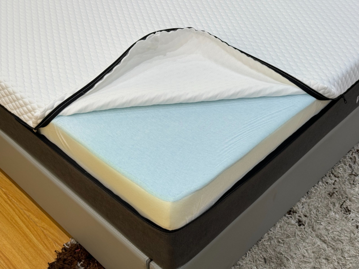 Saltea ortopedica Wolke Memory Basic Gel 140x200x23 cm, husa detasabila cu fermoar, 1 cm spuma memory gel, 6 cm spuma de comfort, 16 cm spuma poliuretanica ferma, nivel fermitate medie [4]