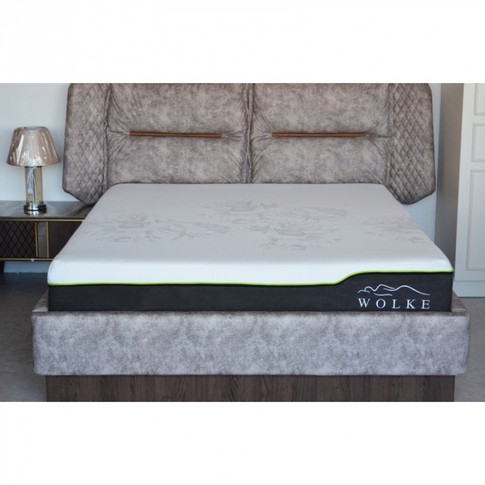 Saltea ortopedica Wolke Memory Cooling Gel, 180x200x25cm, spuma poliuretanica cu memorie si latex, hipoalergenica, antibacterian, fermitate medie [2]