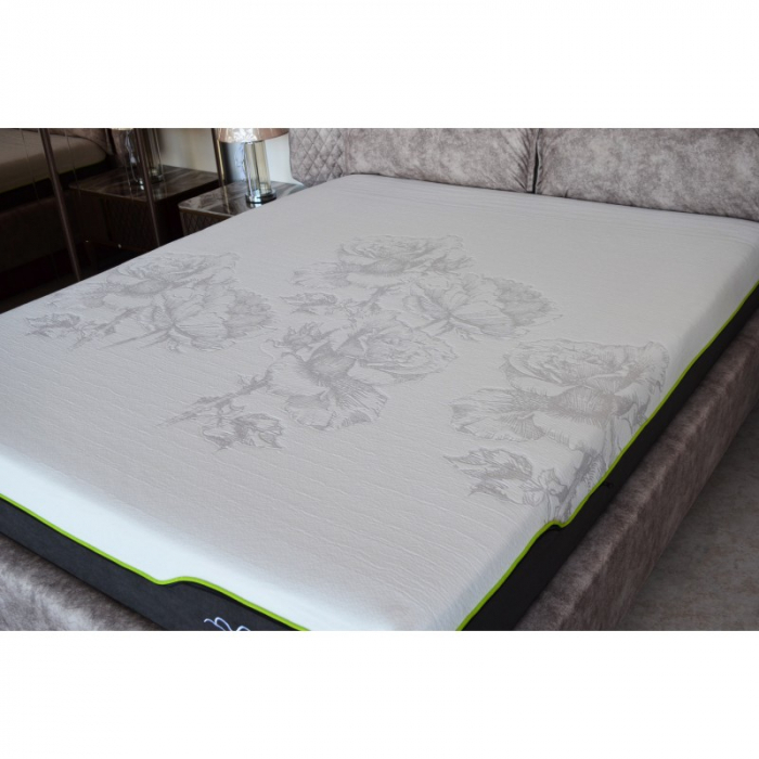 Saltea ortopedica Wolke Memory Cooling Gel, 180x200x25cm, spuma poliuretanica cu memorie si latex, hipoalergenica, antibacterian, fermitate medie [3]