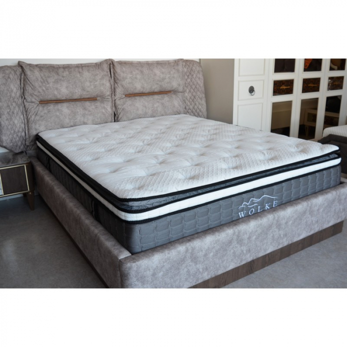 Saltea ortopedica Wolke Pocket Spring Deluxe 160x200x32 cm, cu arcuri individuale, spuma poliuretanica de 2 cm si spuma de confort de 5 cm, fermitate medie [4]