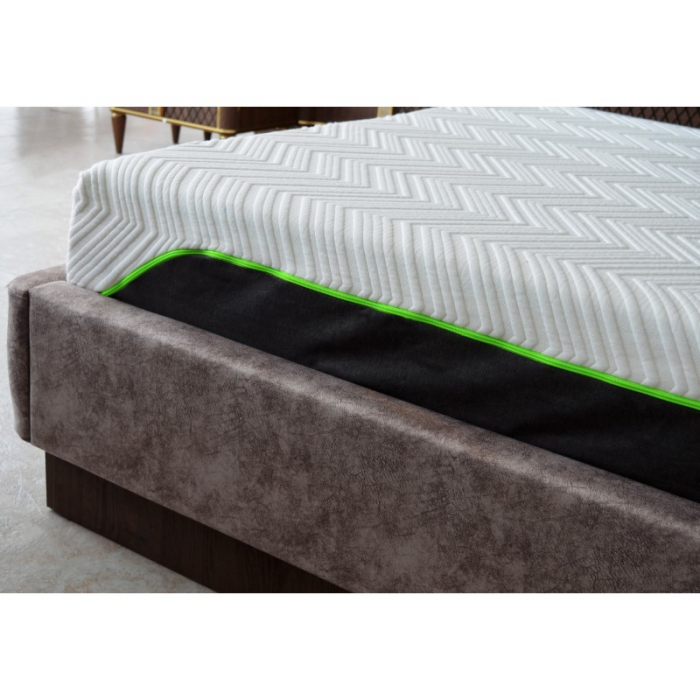 Saltea ortopedica Wolke Memory Active Cooling Gel, 160x200x25cm, cu spuma poliuretanica cu memorie, hipoalergenica, antibacterian, fermitate medie [5]