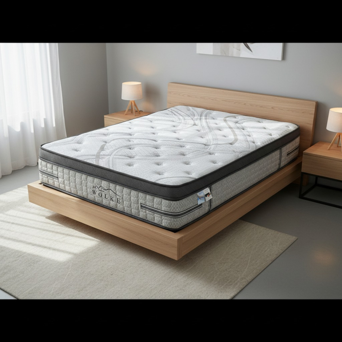 Saltea Wolke Arcuri Pocket Spring + Spuma + Memory Cooling Gel 183x203x32 cm [2]