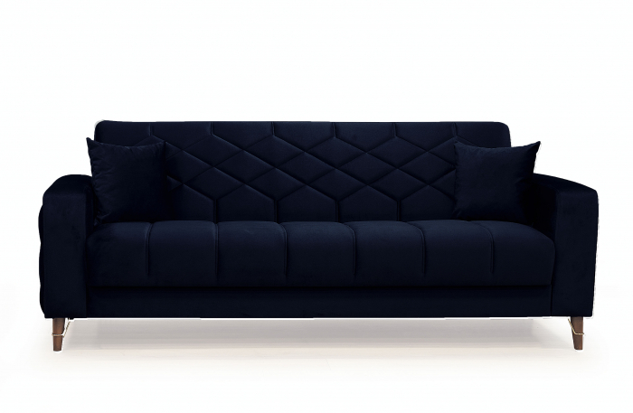 Set 3+2+1 Melissa Catifea Lada Depozitare 57-103 Negru [3]