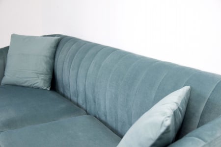 Canapea Belle 208x80x85 cm Material Catifea Turcoaz [6]
