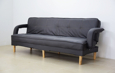 Canapea Clara 200x78x62 cm Rabatabila Catifea Gri [2]