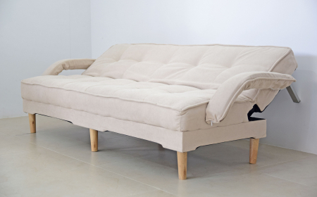 Canapea Clara 200x78x62 cm Rabatabila Stofa Crem [4]