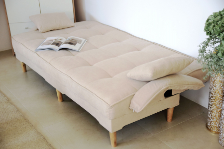 Canapea Clara 200x78x62 cm Rabatabila Stofa Crem [3]