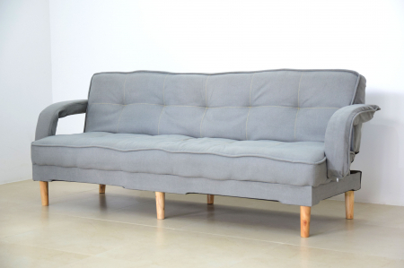 Canapea Clara 200x78x62 cm Rabatabila Stofa Gri Deschis [1]