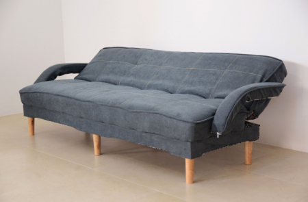 Canapea Clara 200x78x62 cm Rabatabila Stofa Gri Inchis [2]