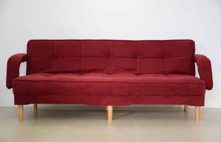 Canapea Clara 200x78x62 cm Rabatabila Stofa Visiniu [1]